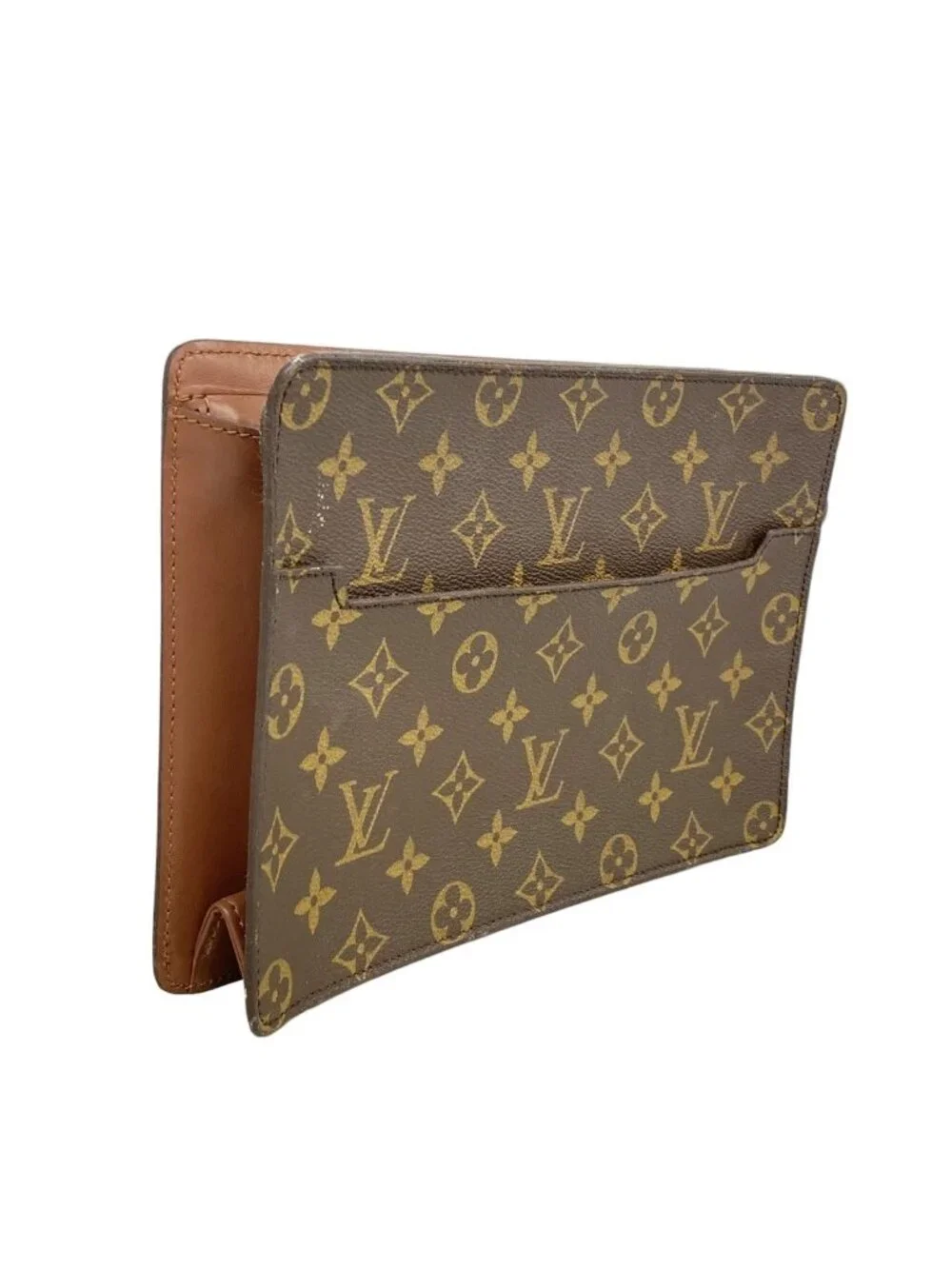 Louis Vuitton Clutch Monogram Pochette Homme Brown